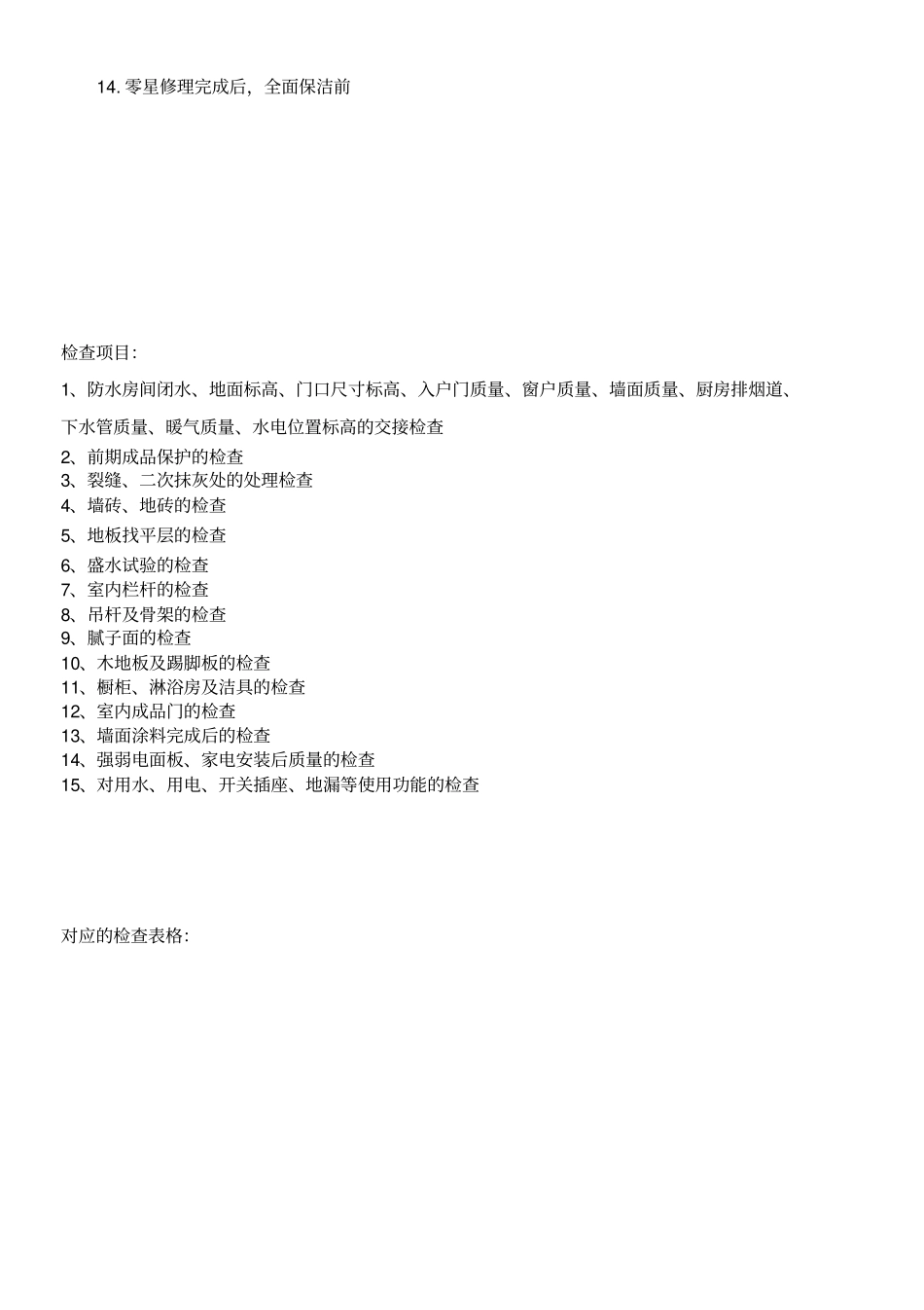 万科装修房工程停点验收一览表_第2页
