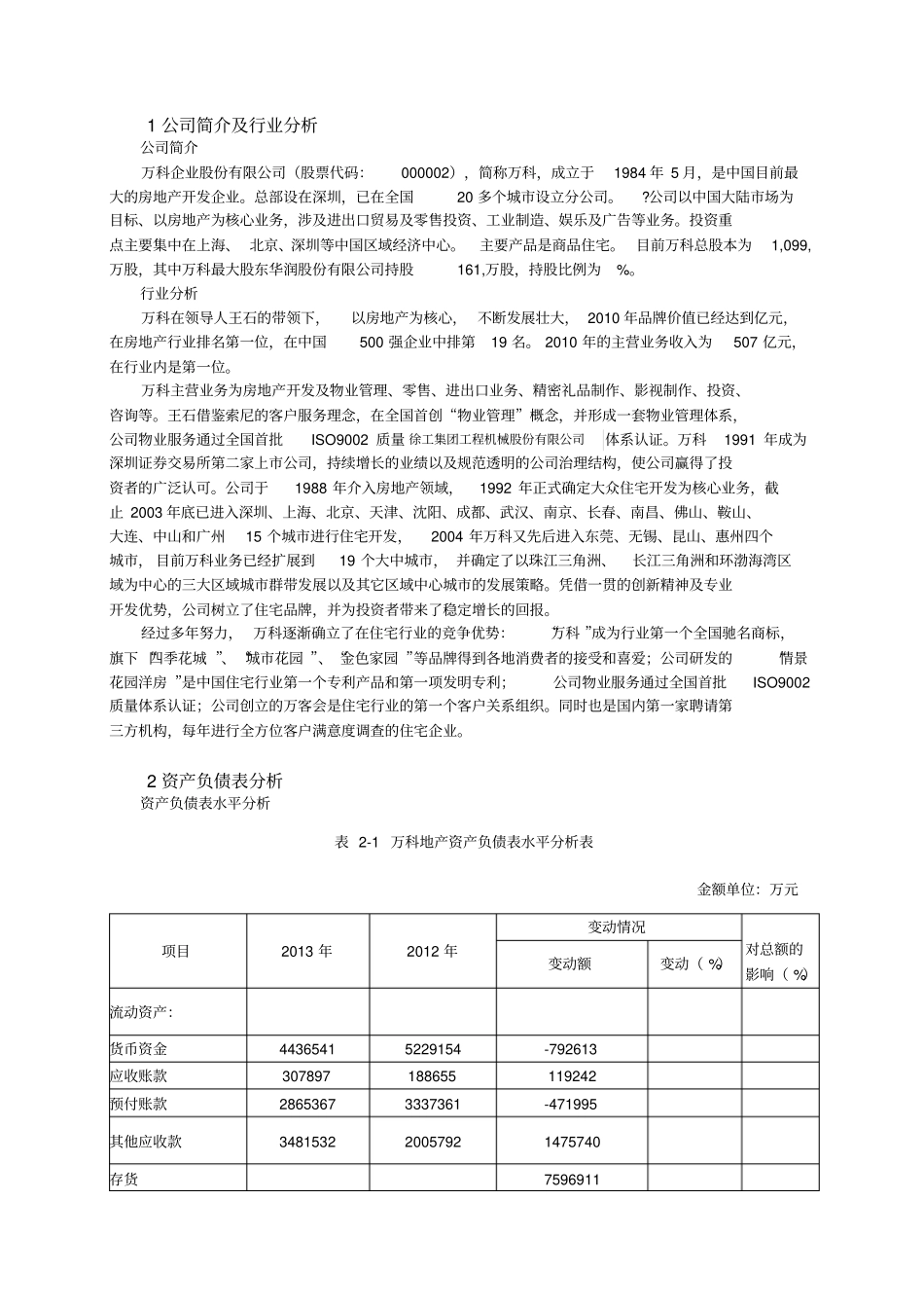 万科财务分析总结报告_第3页