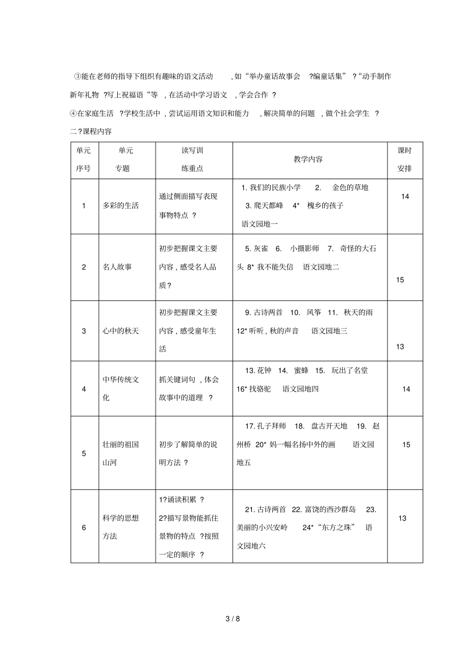 三上册语文纲要学习_第3页