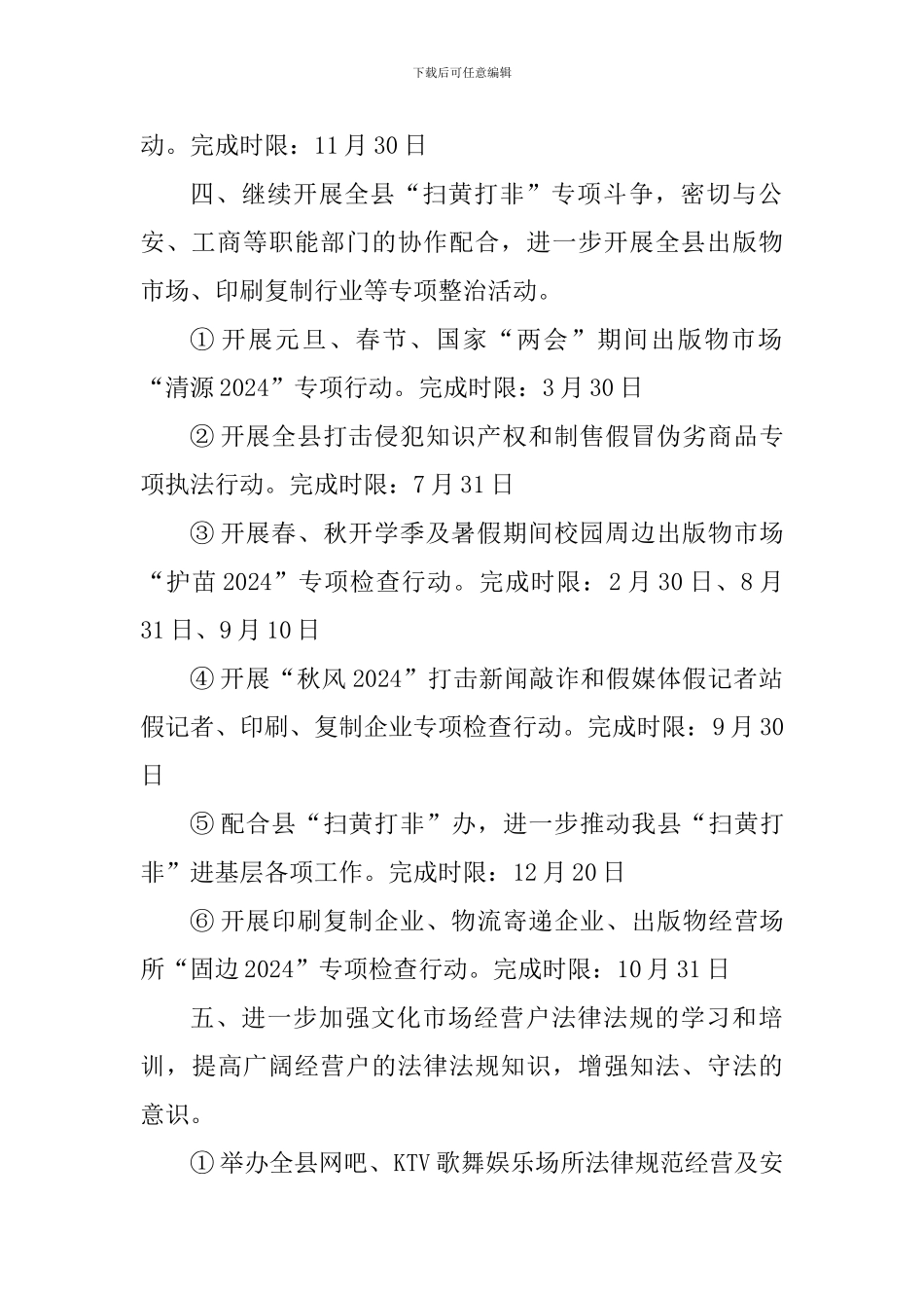 文化执法2024年工作计划_第2页