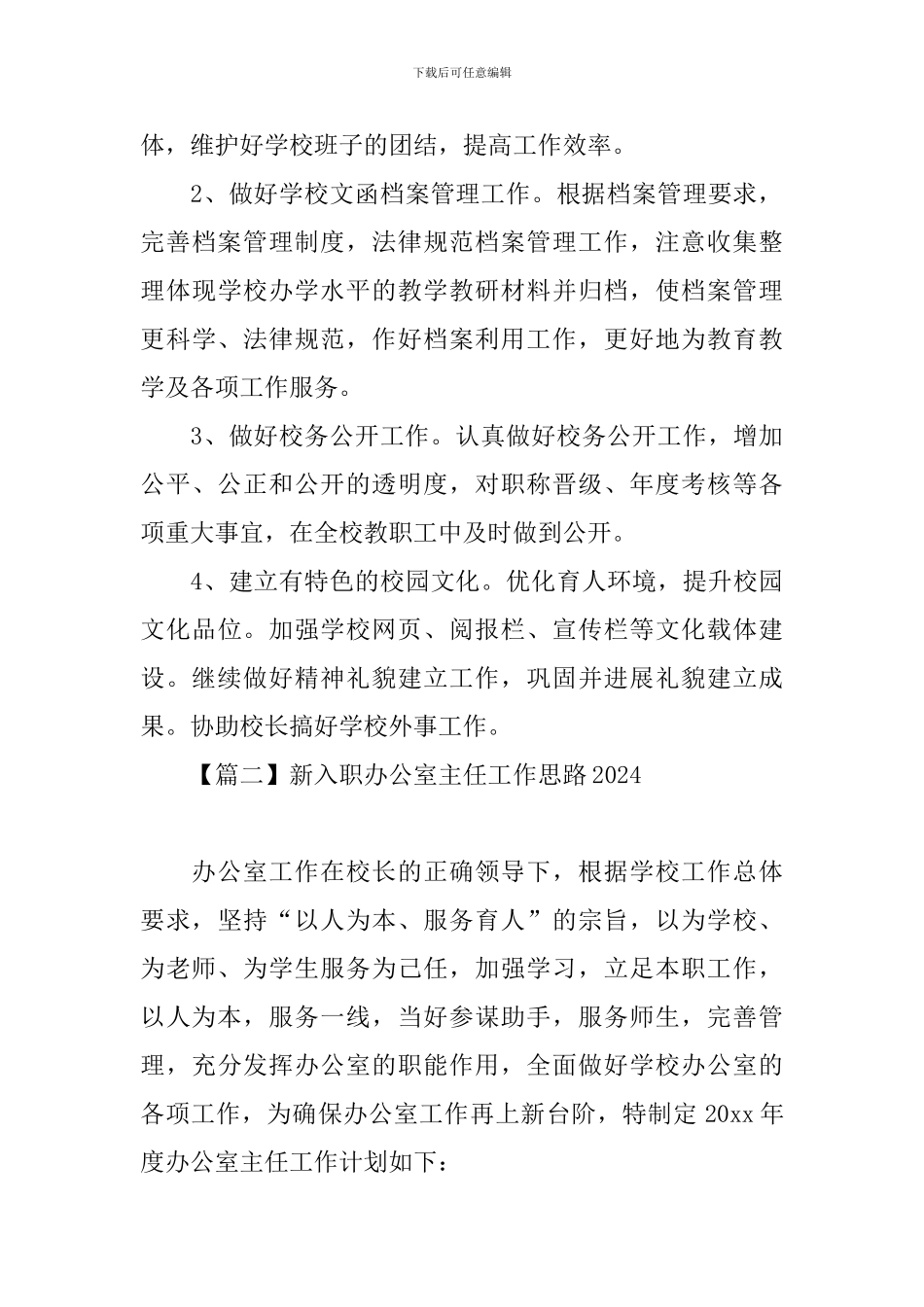 新入职办公室主任工作思路2024_第3页