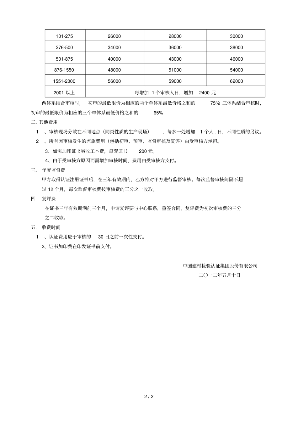 三合体系认证收费标准_第2页