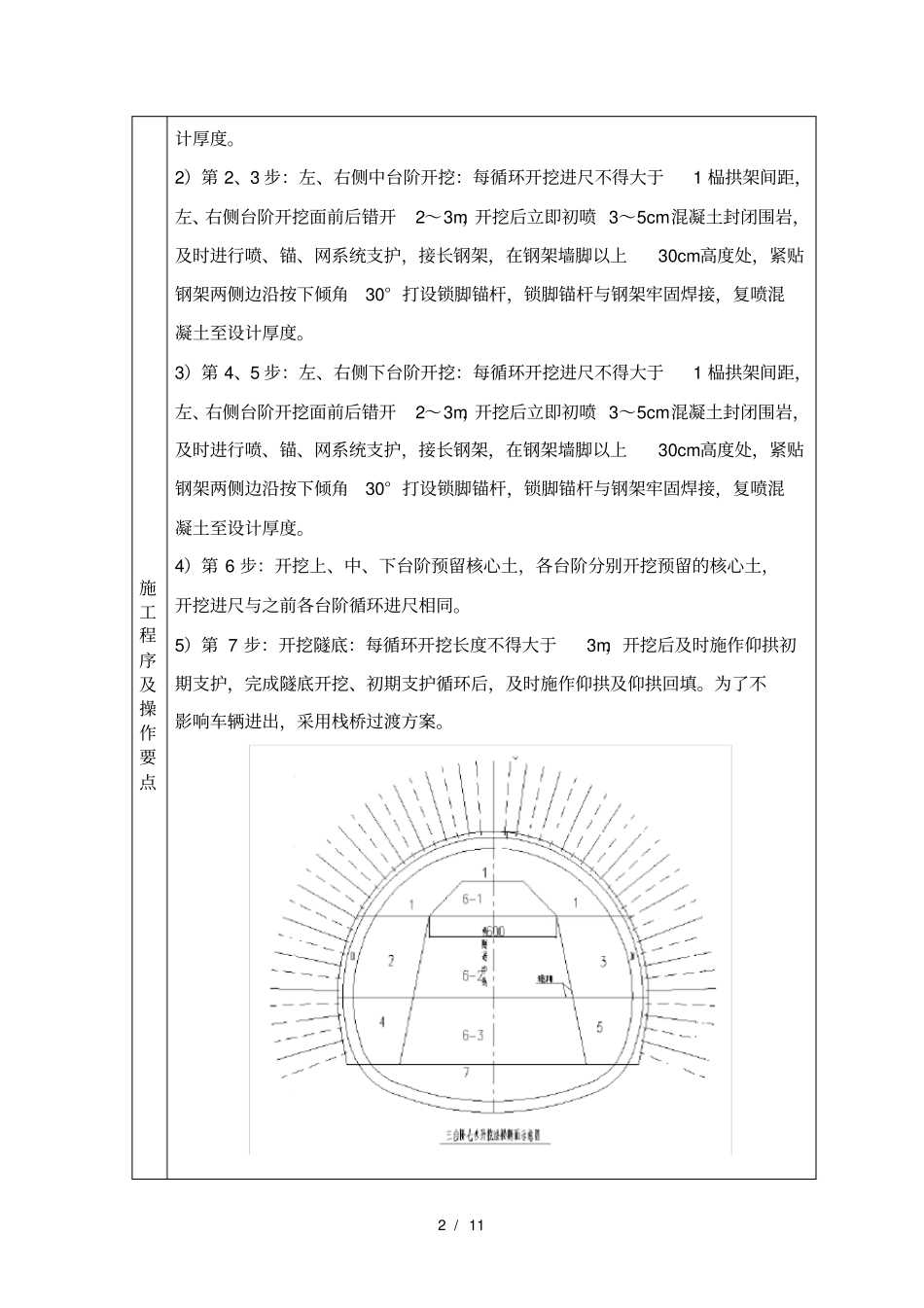 三台阶七步法开挖爆破施工技术交底_第2页