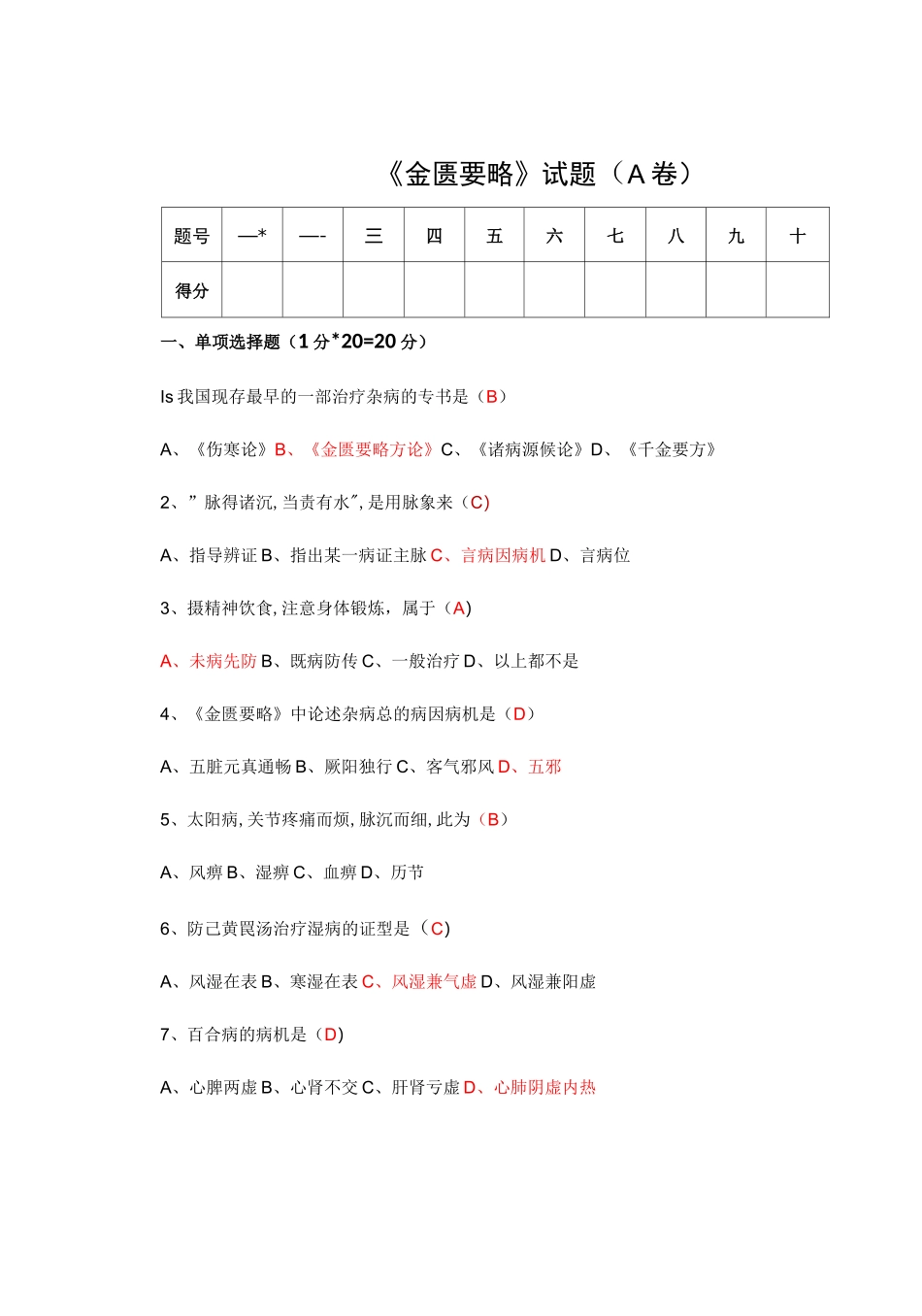 金匮要略试题_第1页