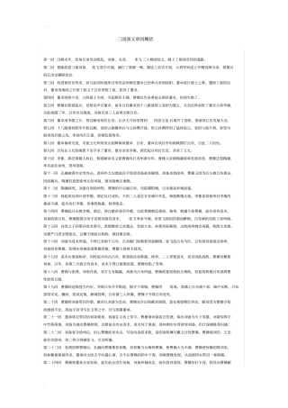 三国演义章回概括