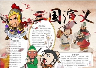 三国演义电子小报模板