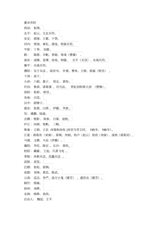 三国霸业搜物表吐血整理全验证绝对全