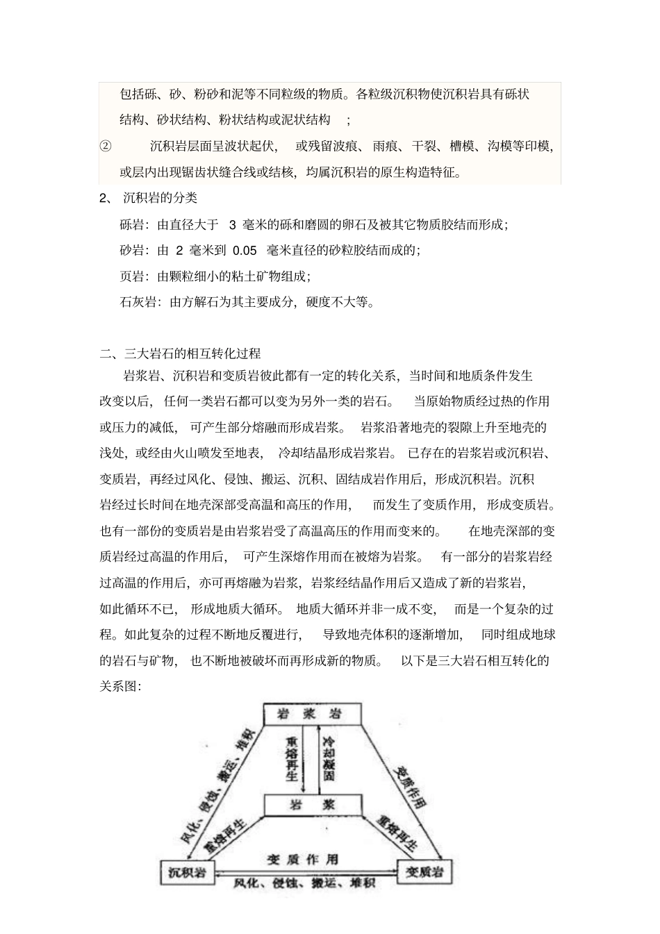 三大岩石的主要特征以及类型_第3页