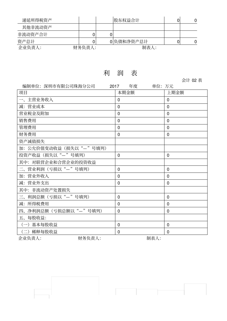 三大财务报表模板_第2页