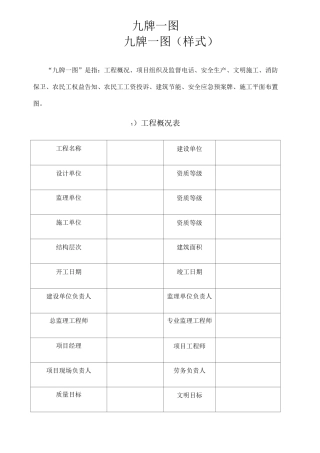 九图一牌(标准样式)