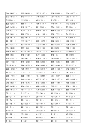 三年级下800口算题