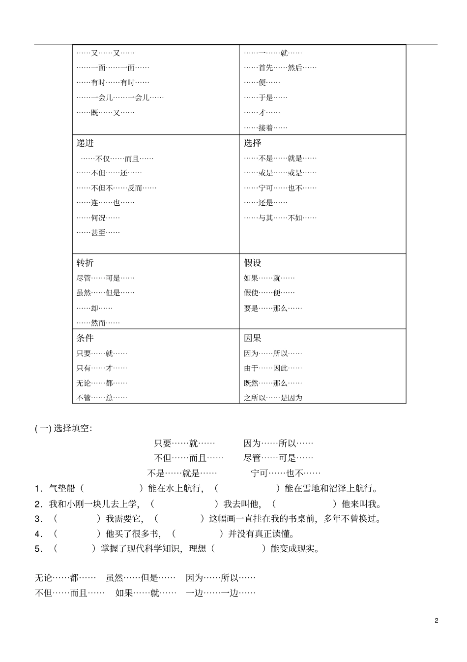 三年级关联词练习_第2页