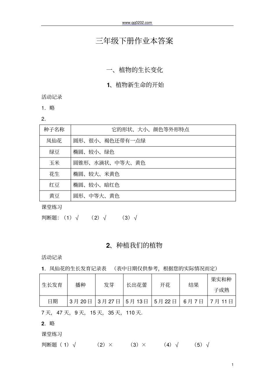 三年级科学下册作业本答案讲解_第1页