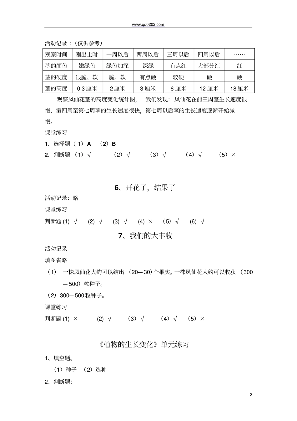 三年级科学下册作业本答案讲解_第3页