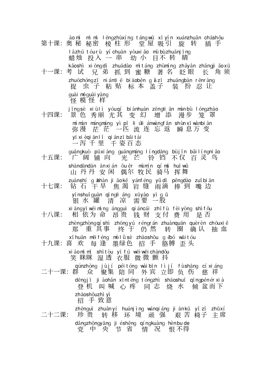 三年级语文上册期末知识点归类汇总_第2页