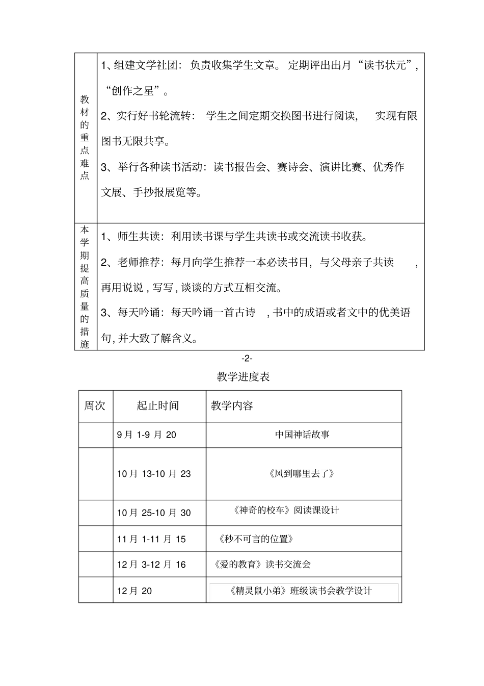 三年级课外阅读计划_第2页