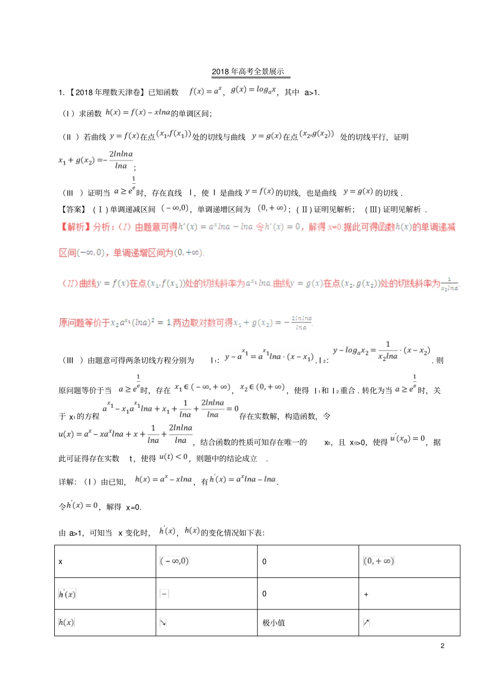 三年高考2016_2018高考数学试题分项版解析专题07导数的应用理含解析_第2页