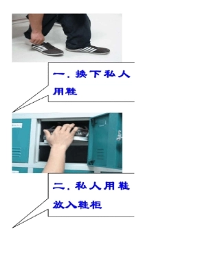 食品车间更衣换鞋流程