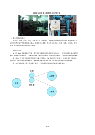 三晶S收放卷张力控制系统应用方案
