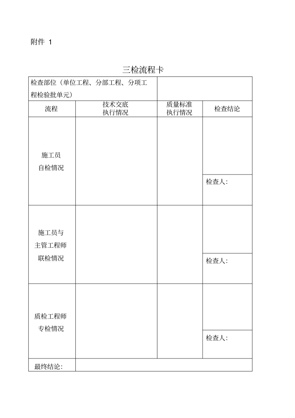 三检制记录样表_第1页
