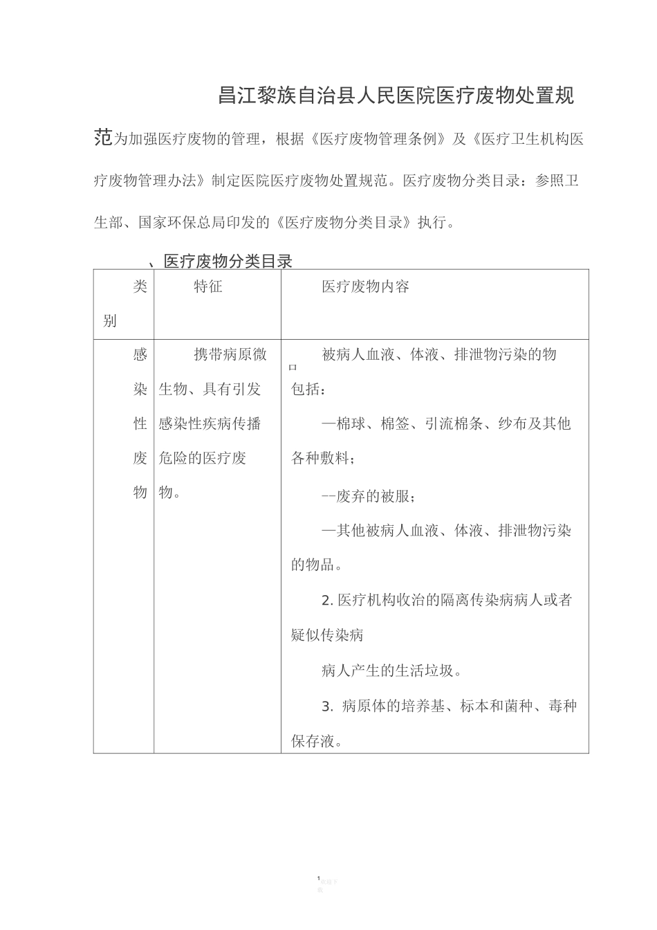 医疗废物处置规范_第1页