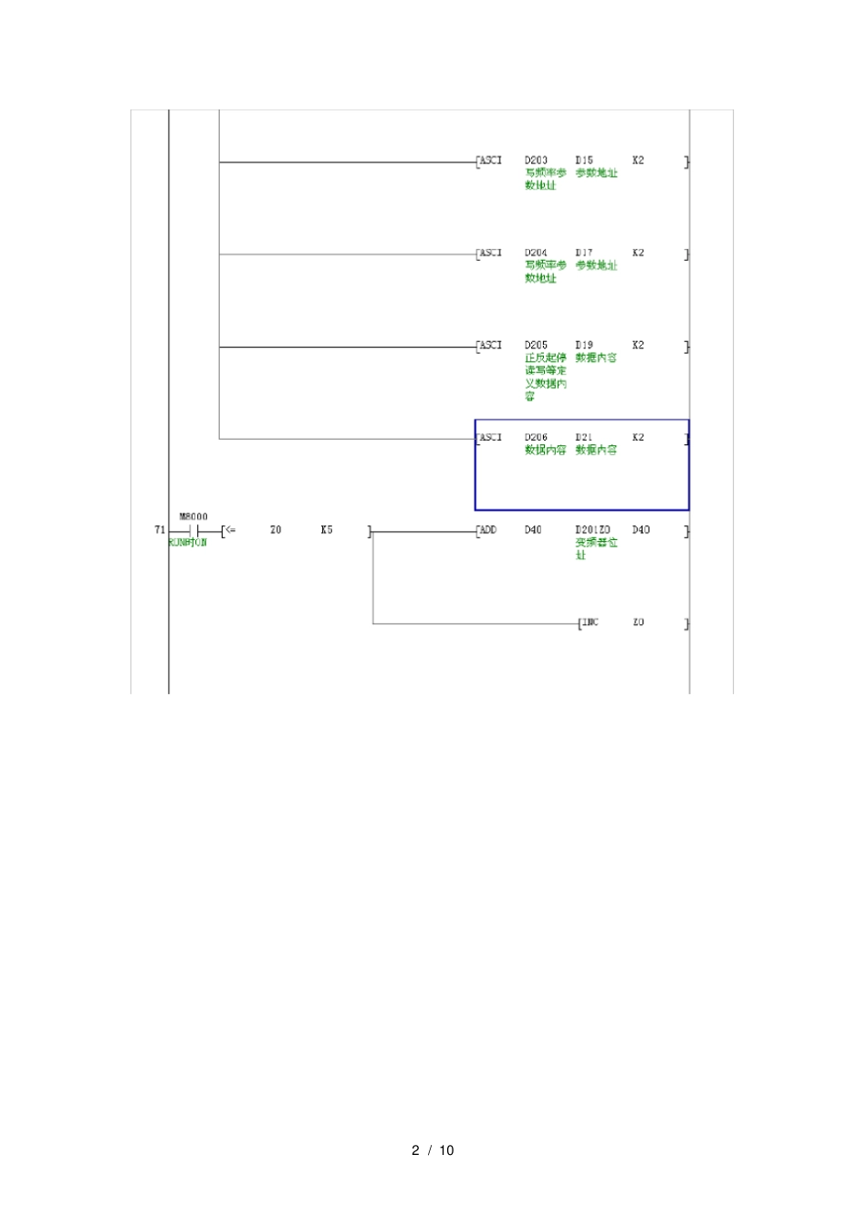 三菱PLC典型通信程序_第2页