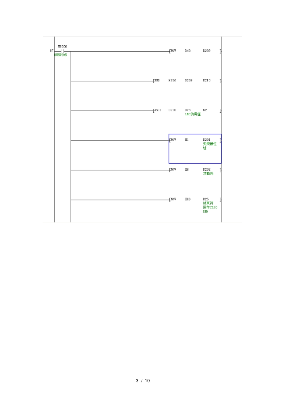 三菱PLC典型通信程序_第3页