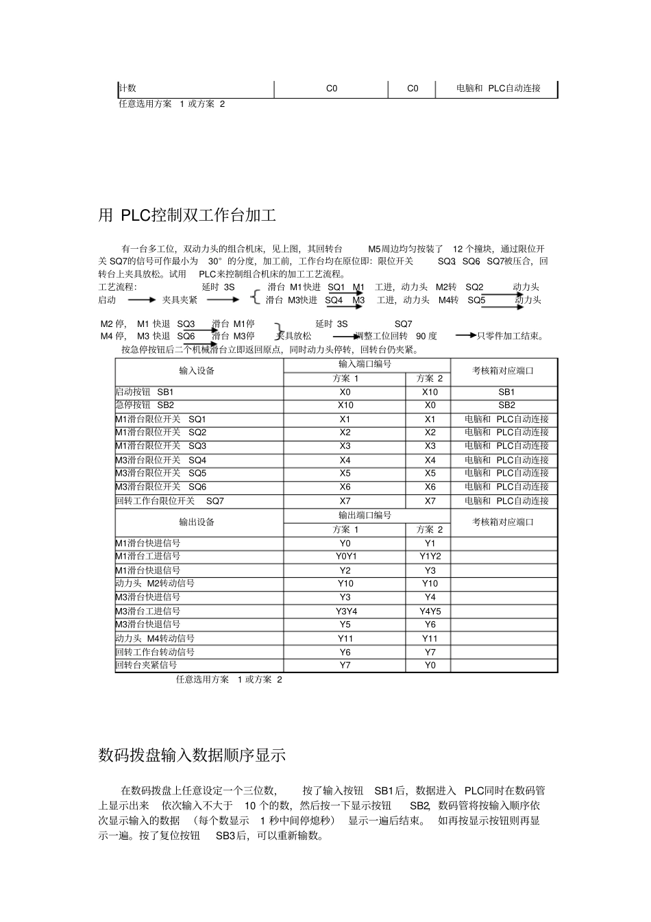 三菱PLC实训试题_第3页