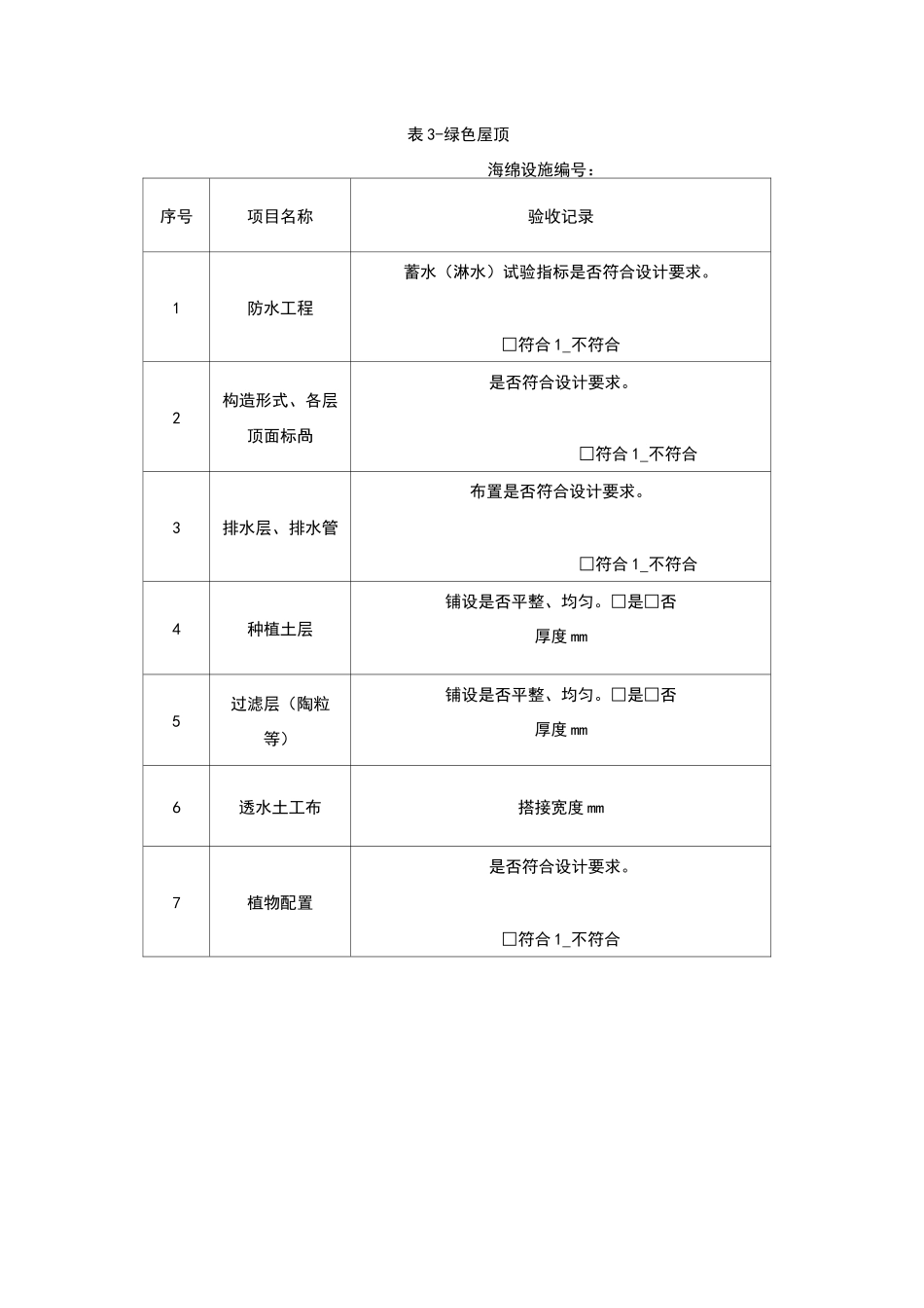 海绵城市验收记录表(重庆两江新区)_第3页