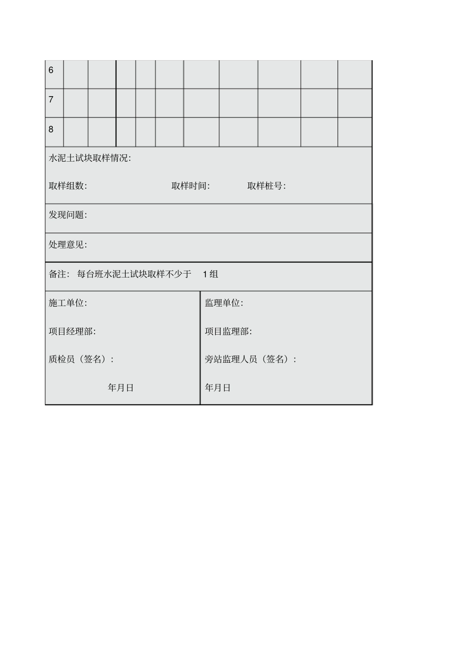三轴搅拌桩旁站记录_第2页