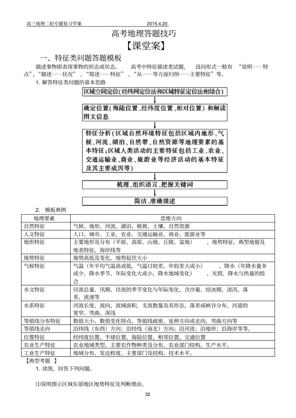三轮专题2高考综合题的7类常用答题模板资料_第1页
