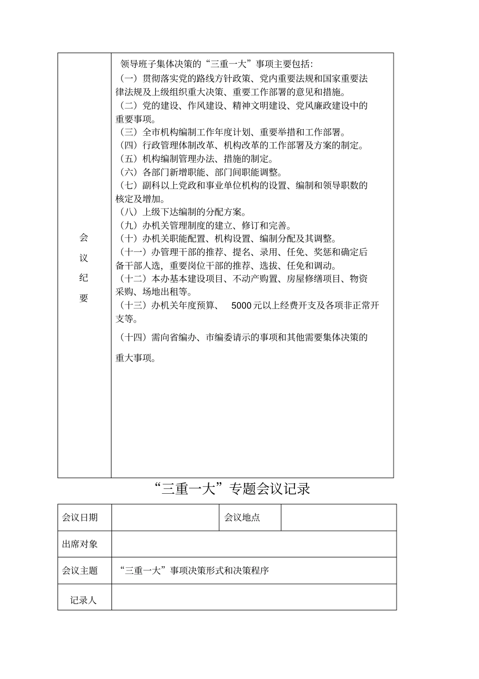 三重一大会议记录_第2页