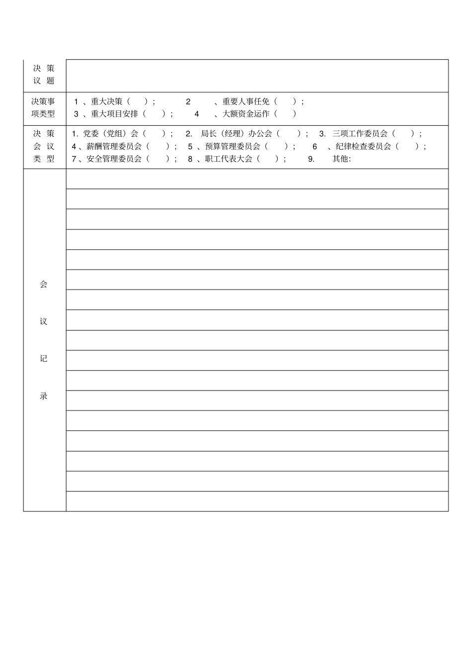 三重一大决策监督记录表x_第3页