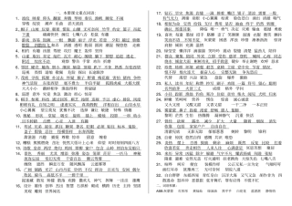 上册语文复习内容摘要