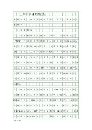 上半年项目工作汇报精品工作报告