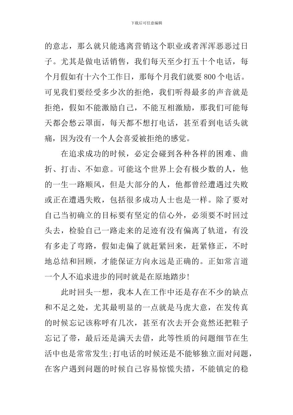 电话销售个人年度总结_第2页