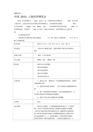 上海世博简介