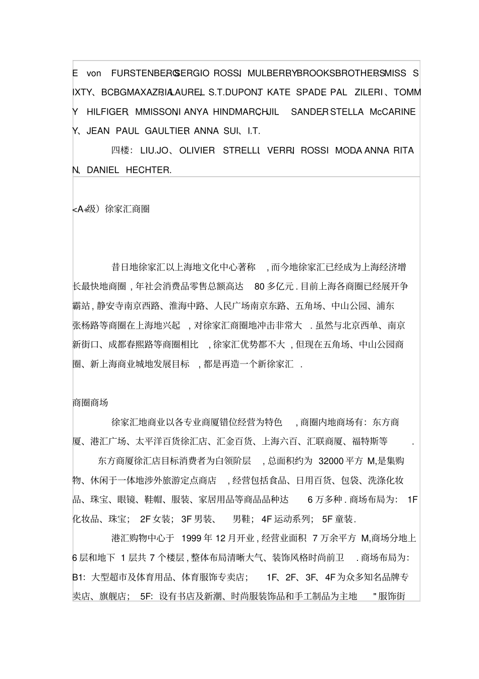 上海主要商圈和商场调查报告_第3页