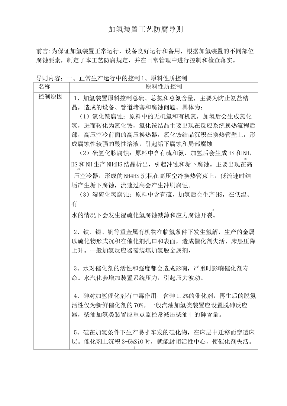 加氢装置工艺防腐导则_第1页