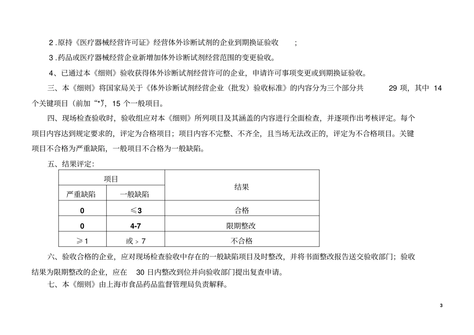 上海体外诊断试剂经营企业许可验收评定细则_第3页
