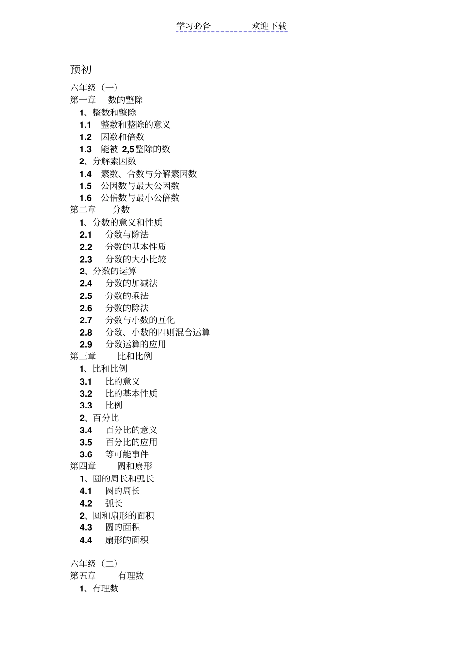 上海初中数学教材目录_第1页