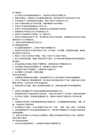 食品加工企业岗位职责-企业篇