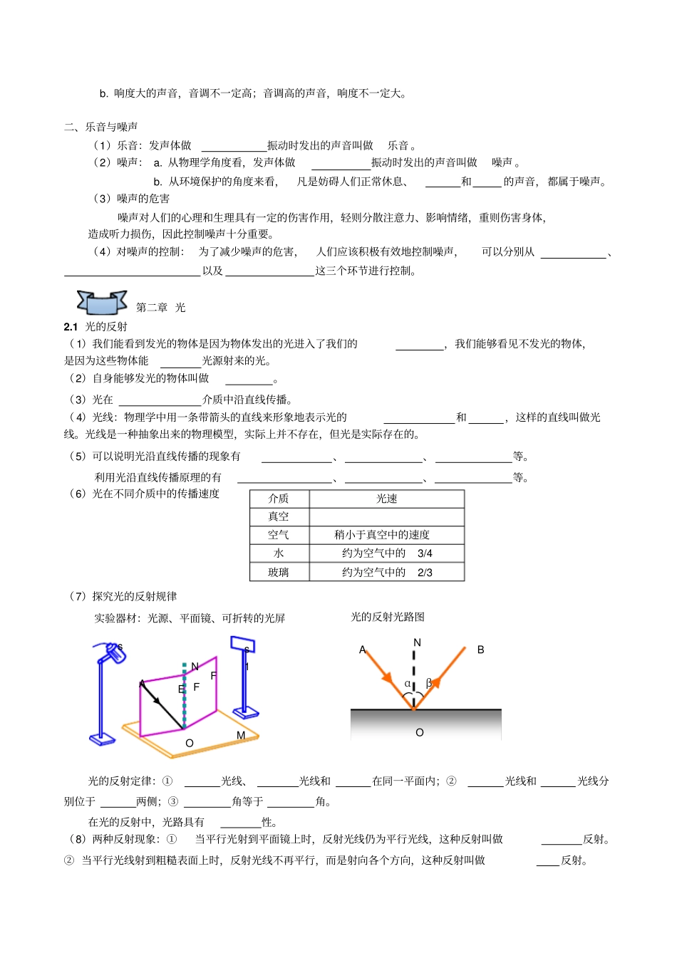 上海初二物理第一学期概念复习汇总_第3页