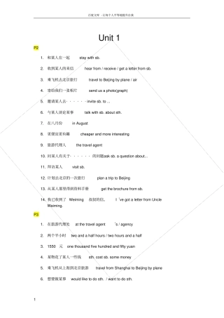 上海牛津版7A词组