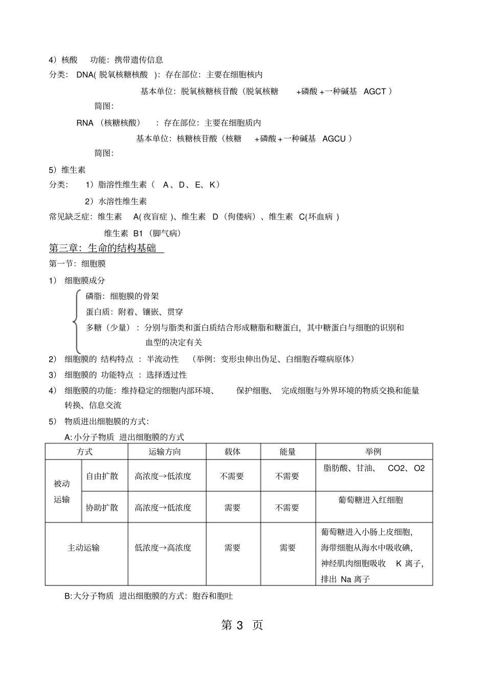 上海生物高一第一学期13章复习提纲-文档资料_第3页