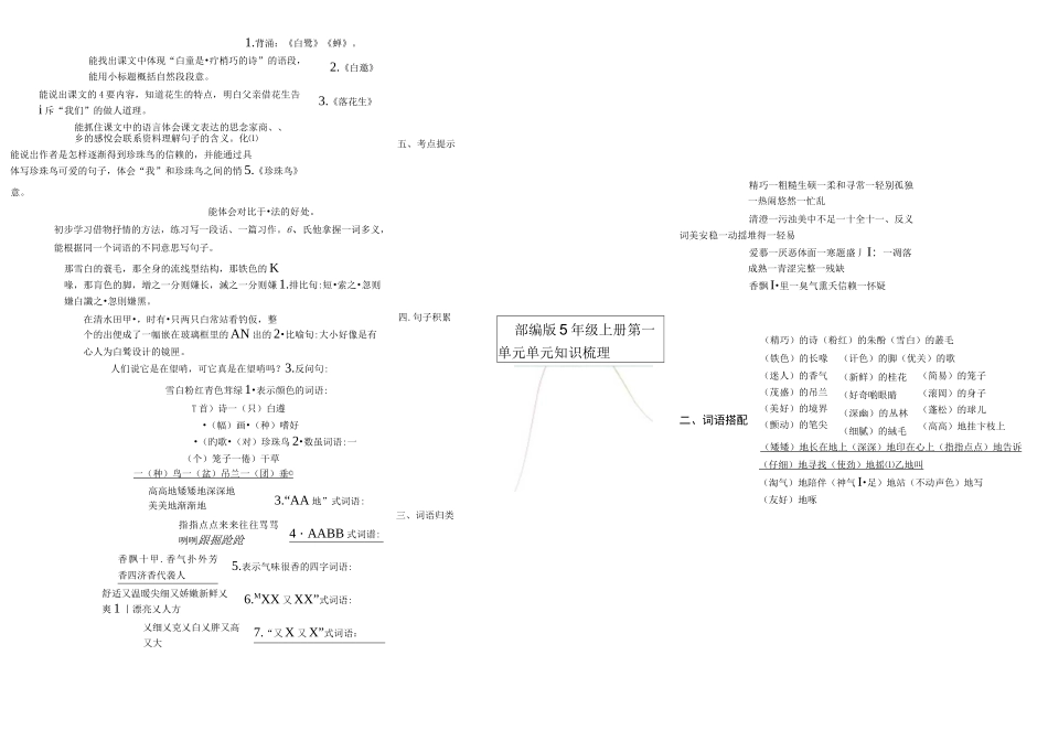 部编版小学五年级知识点思维导图_第3页