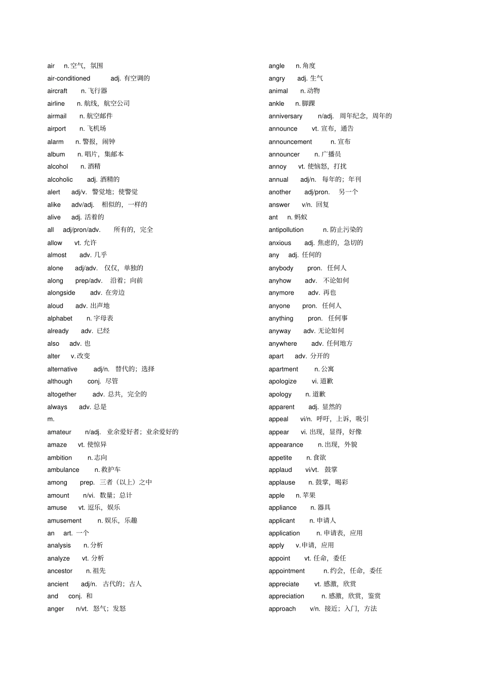 上海高考英语词汇手册列表分析_第2页
