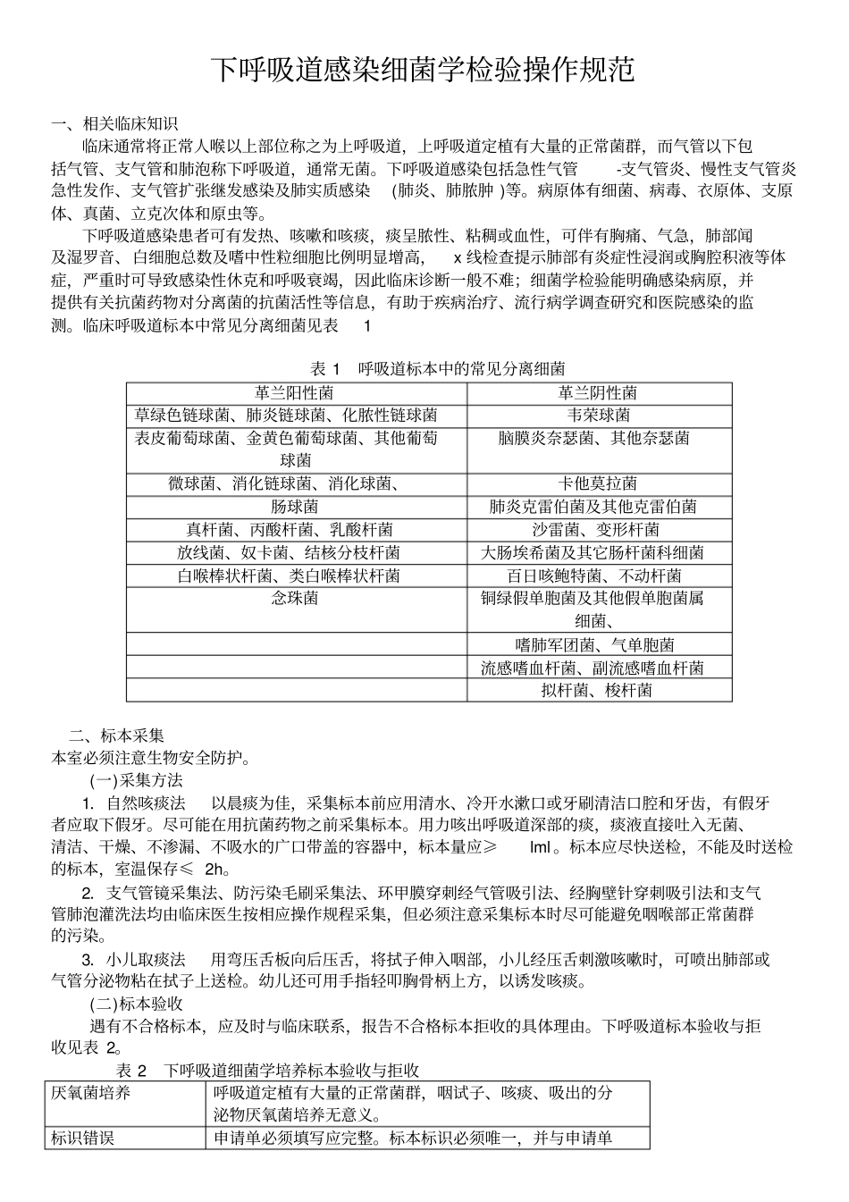 下呼吸道感染细菌学检验操作规范_第1页