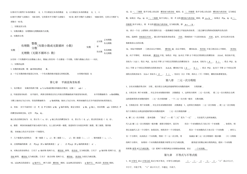 下数学课本知识点总结非常完整_第2页