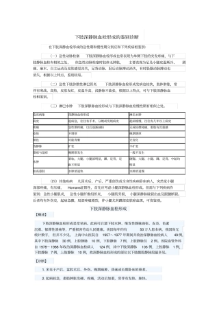 下肢深静脉血栓形成的鉴别诊断
